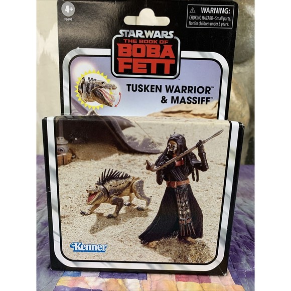 NIB Star Wars The Vintage Collection Tusken Warrior & Massiff two pack Exclusive - Picture 1 of 6